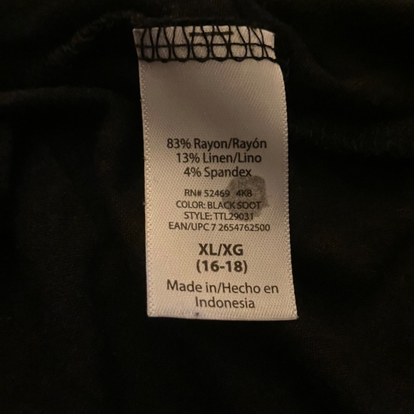 TIME AND TRU Black High Low Ruffle Hem Tank Top - Picture 6 of 6